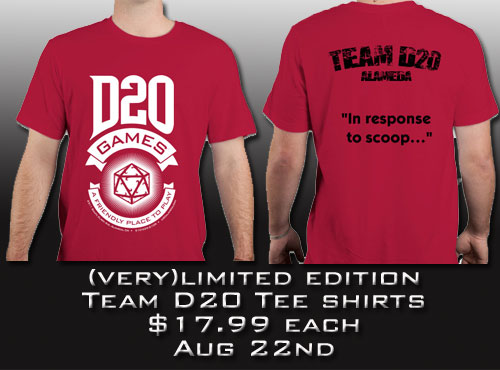 Our New Team D20 Shirts